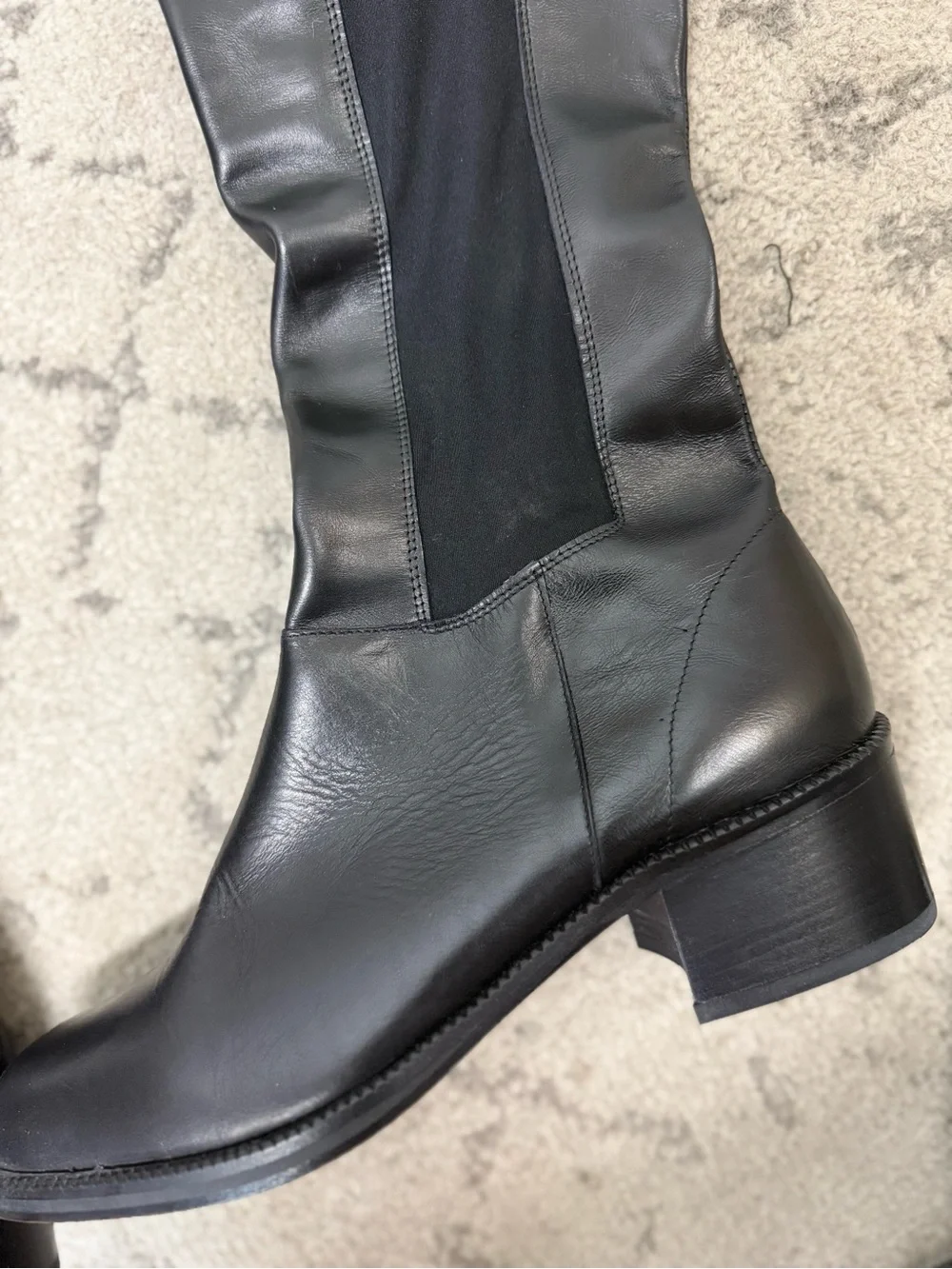 NWT Black Over-the-Knee Leather Boots by Charles Jourdan